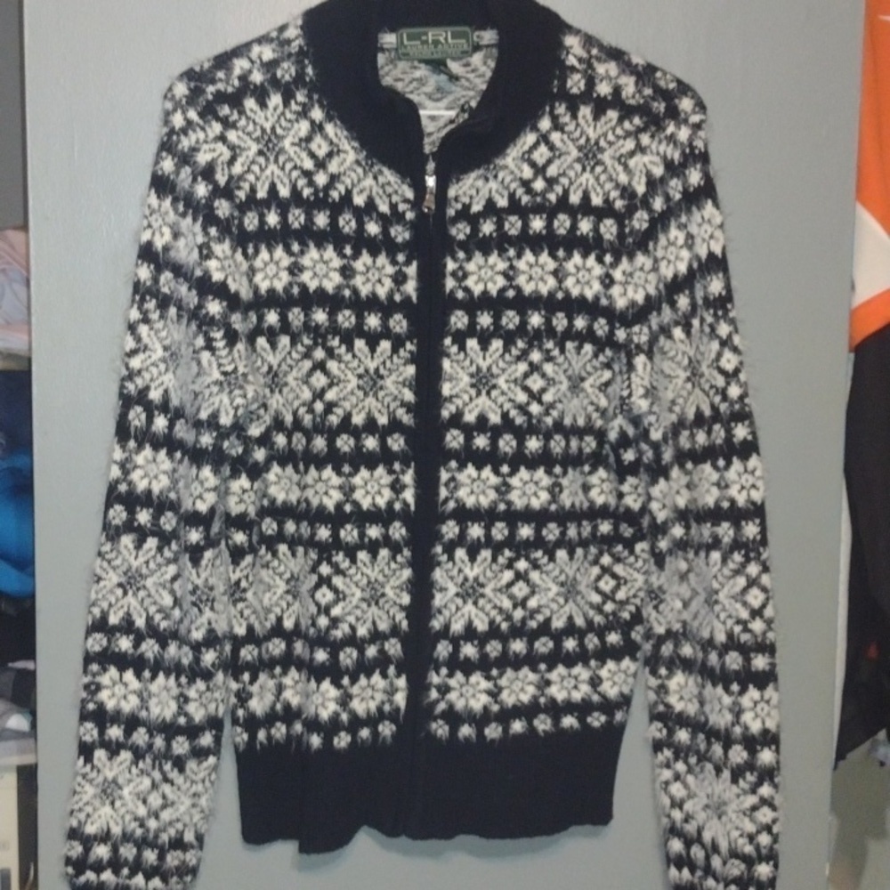 Lauren active by Ralph Lauren zip up sweater jacket size large